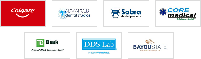 A group of logos for dental laboratories.